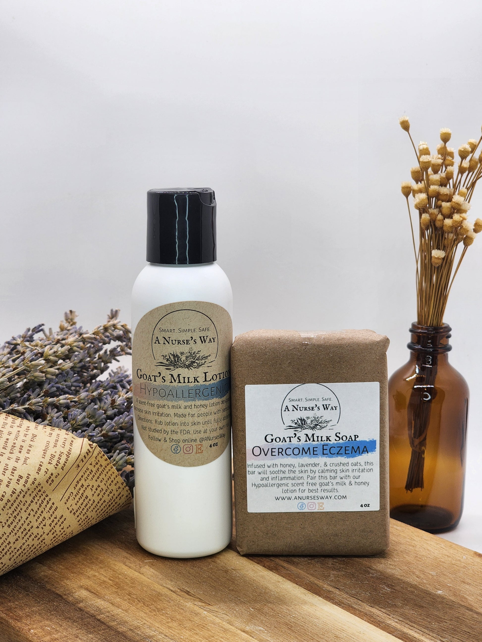 Overcome Eczema Goat's Milk Soap & Lotion (Hypoallergenic)