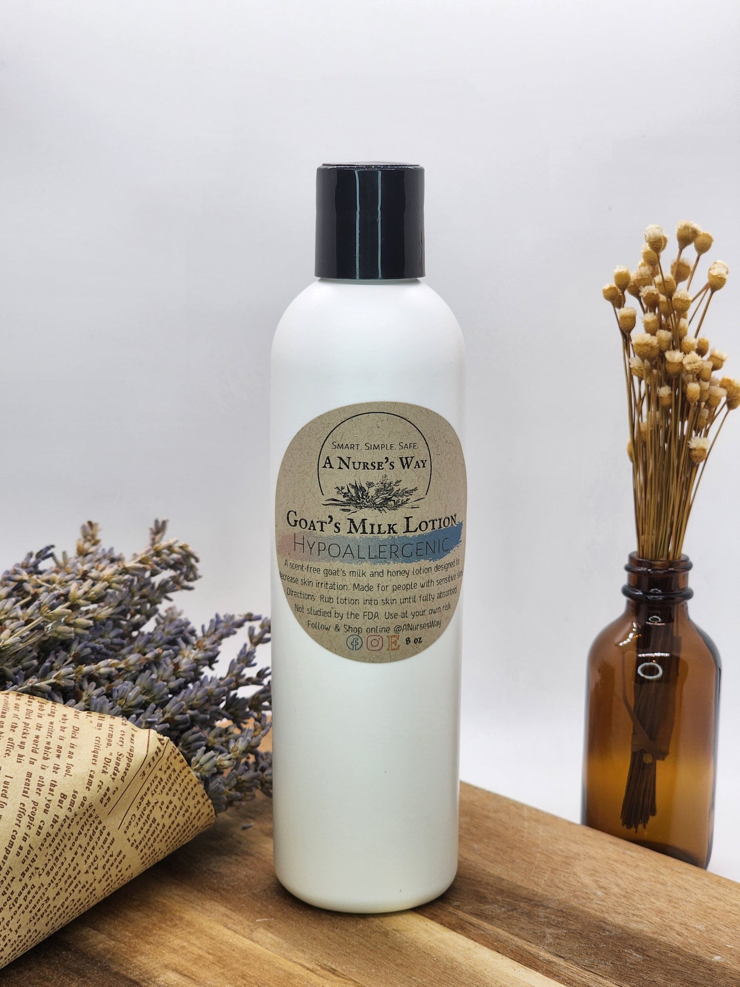 Hypoallergenic Scent-Free Goat's Milk & Honey Lotion