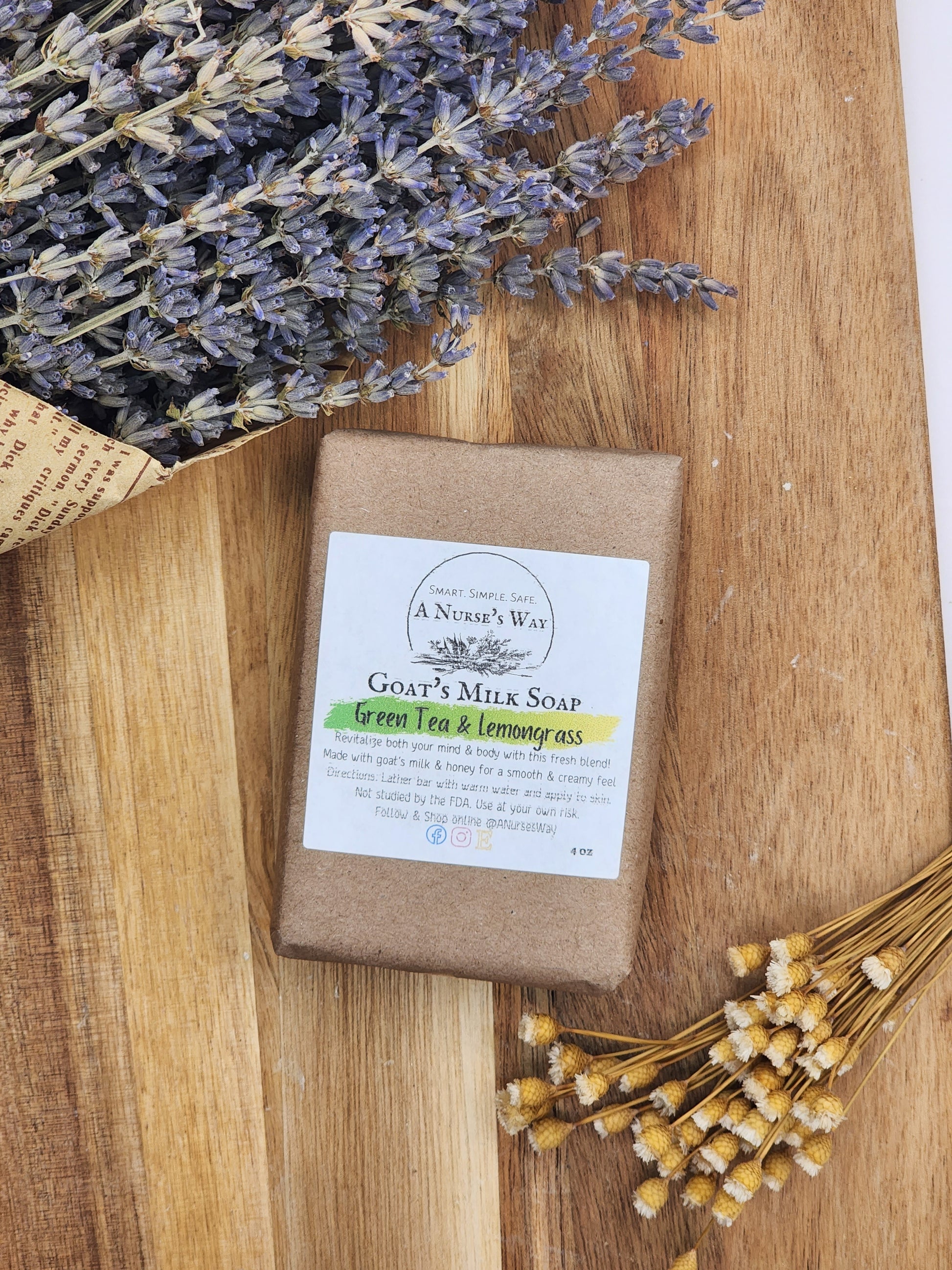 Green Tea & Lemongrass Goat's Milk Soap & Lotion