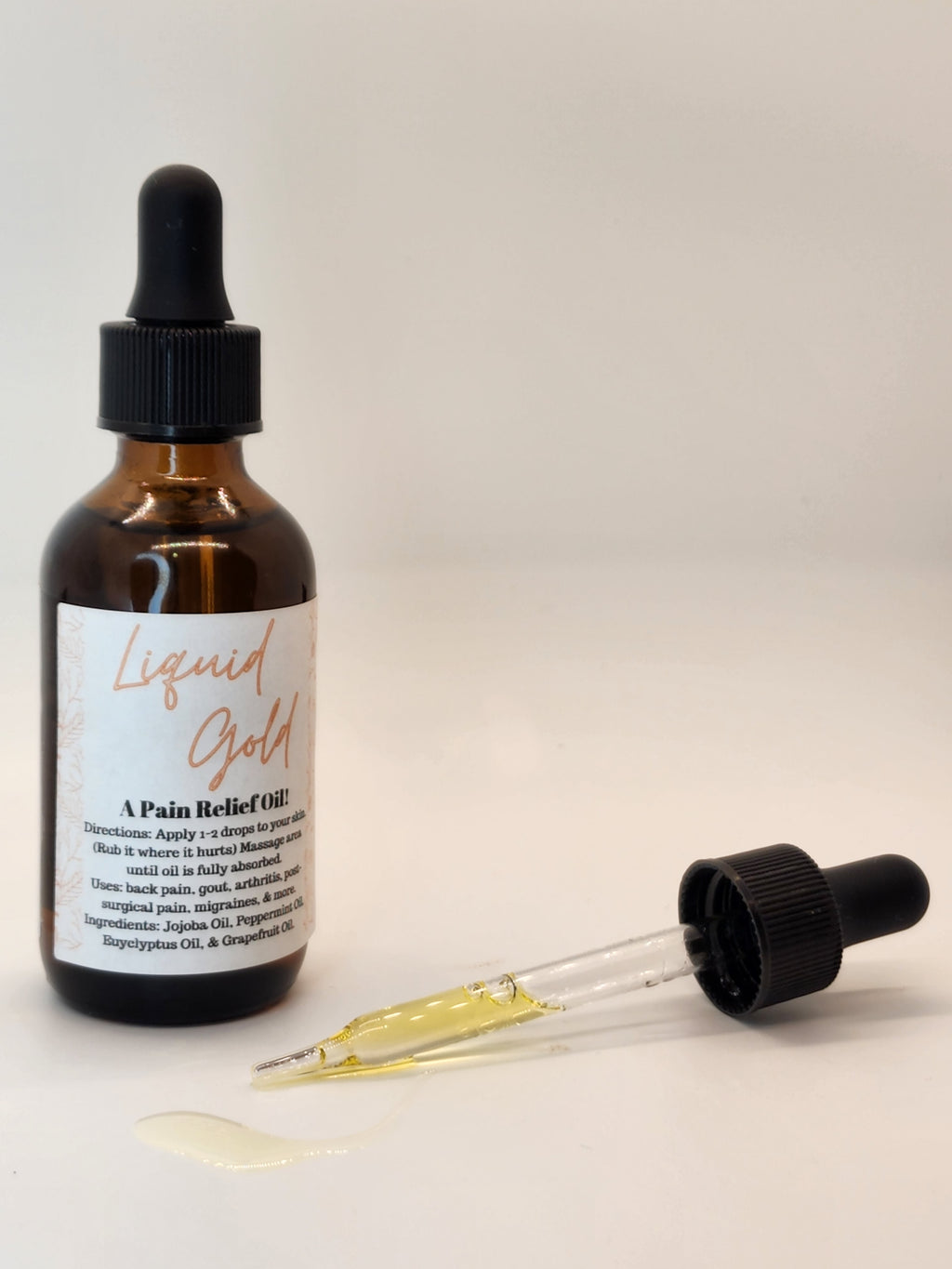 Liquid Gold Pain Relief Oil Dropper