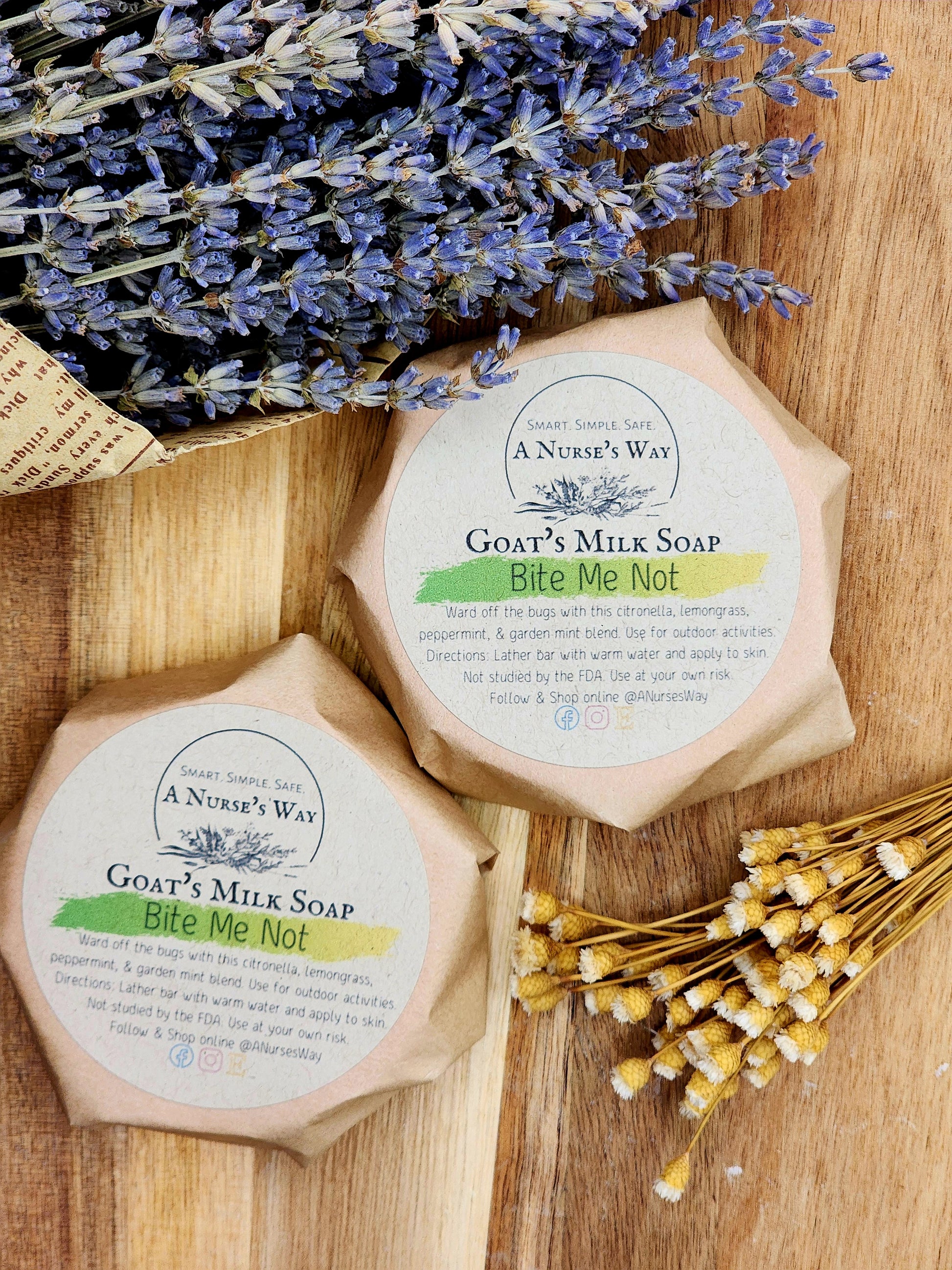 Bite Me Not (Mosquito Repellant) Goat's Milk Soap