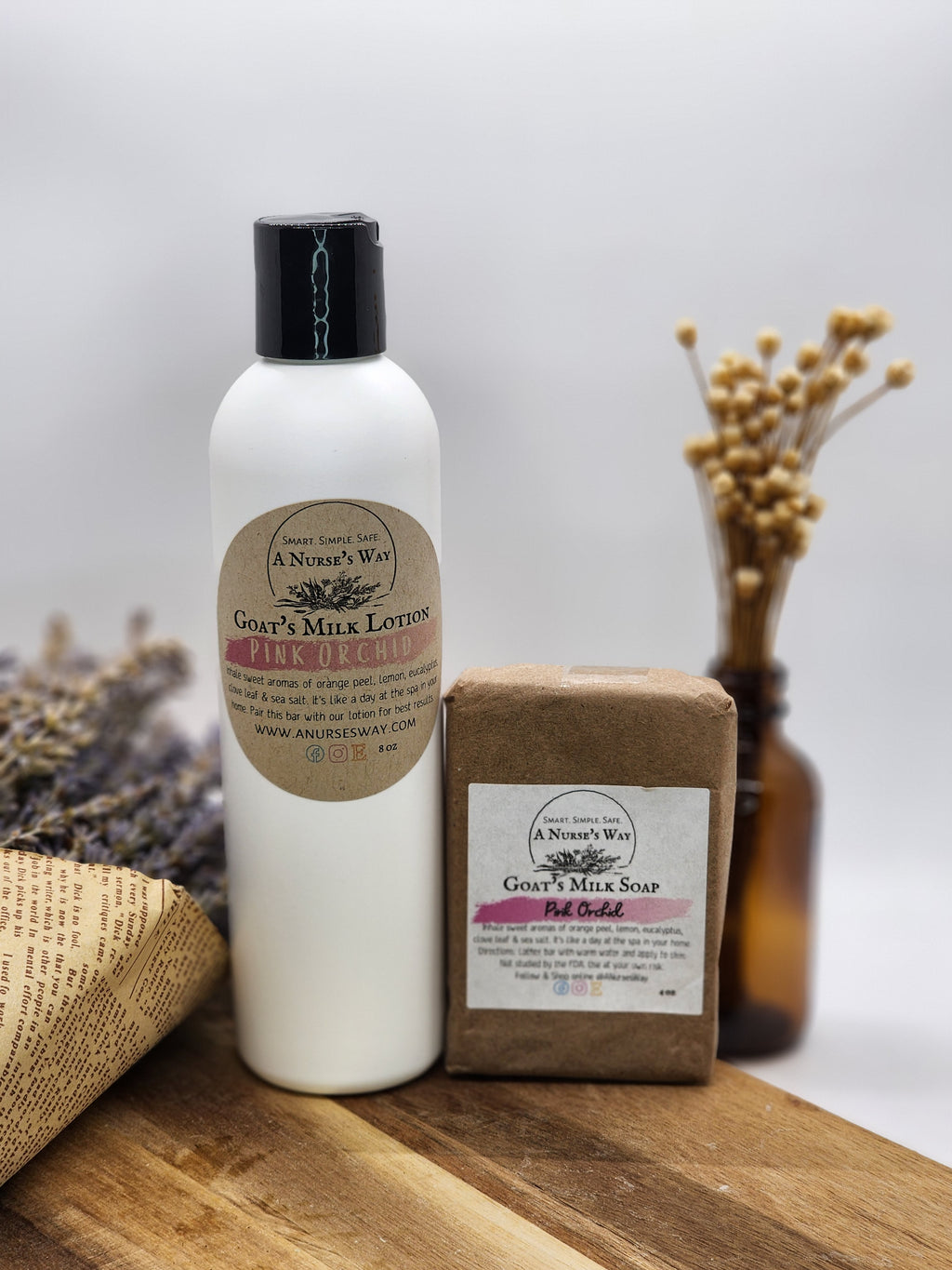 Pink Orchid Goat's Milk Soap + Lotion