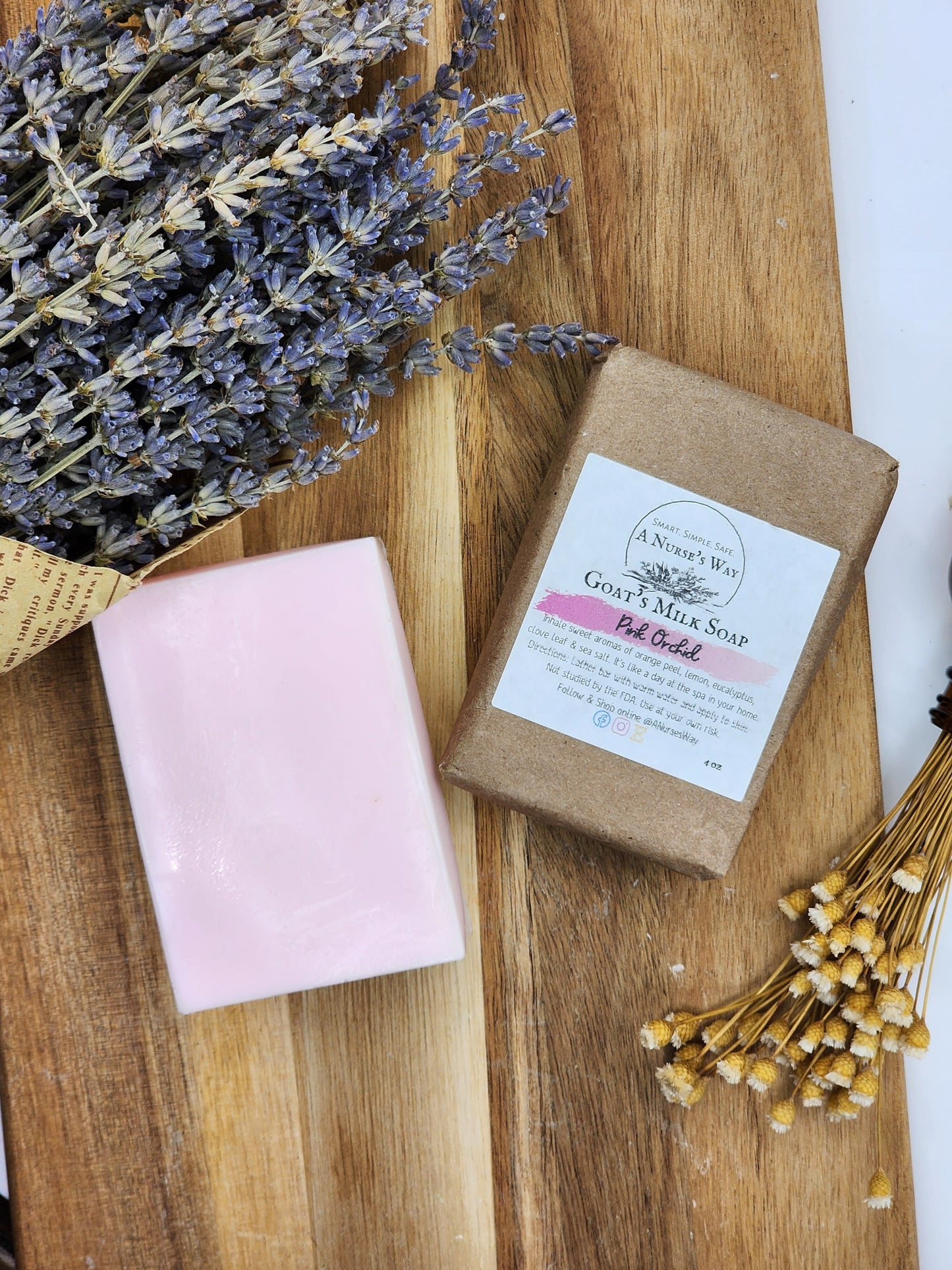 Pink Orchid Goat's Milk Soap + Lotion
