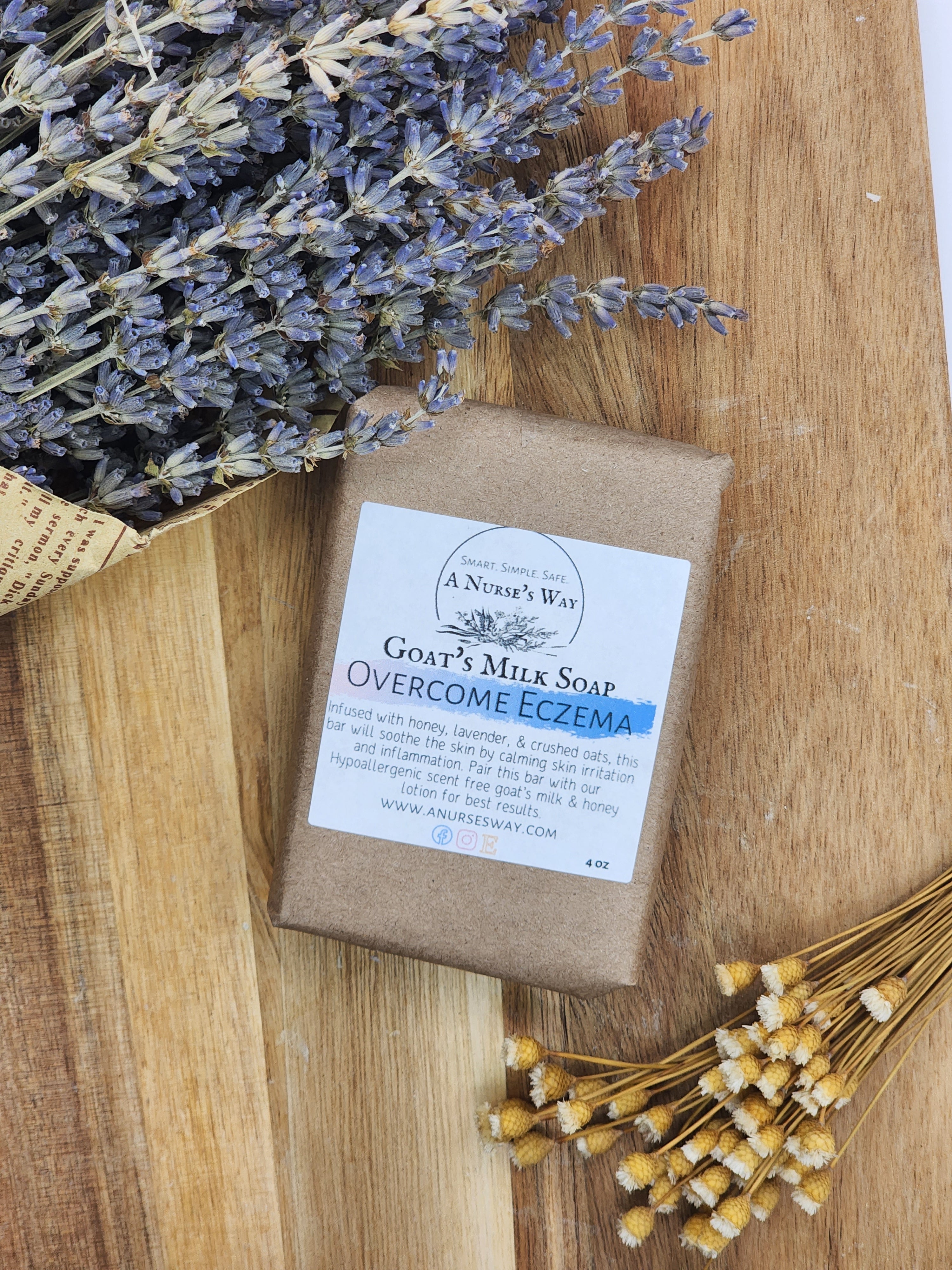 Overcome Eczema Goat's Milk Soap & Lotion (Hypoallergenic)
