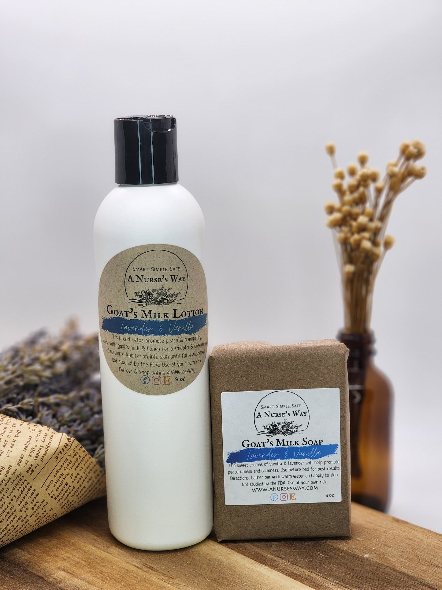 Vanilla & Lavender Goat's Milk Soap & Lotion